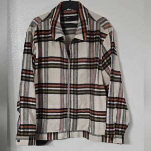 ASOS DESIGN Flannel Jacket 4XL Zip Up HEAVY & WARM Pockets